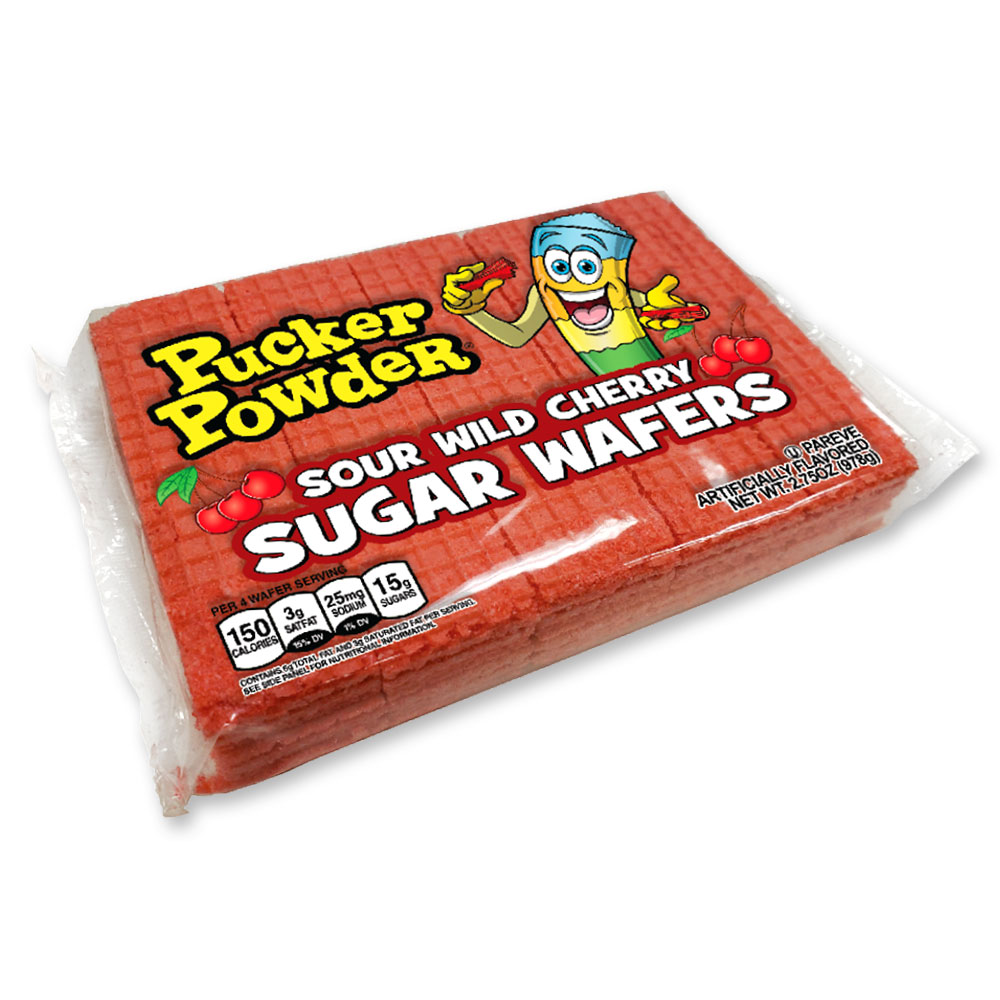 Pucker Powder Sour Wild Cherry Sugar Wafers