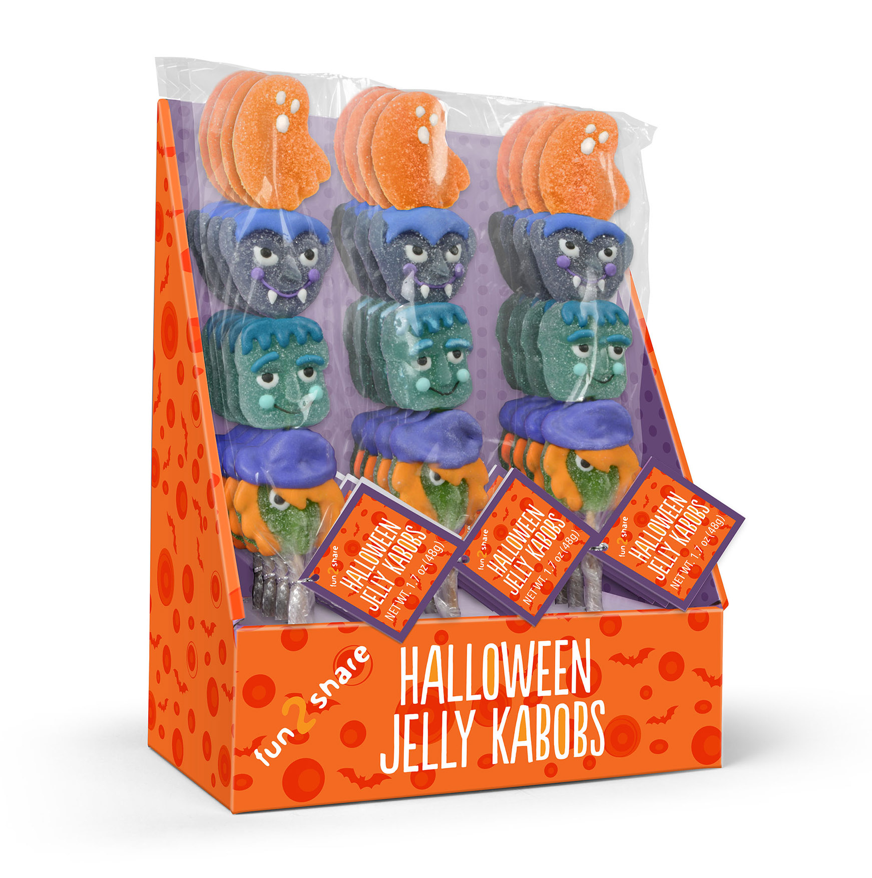 Halloween Character Shaped Jelly Kabobs