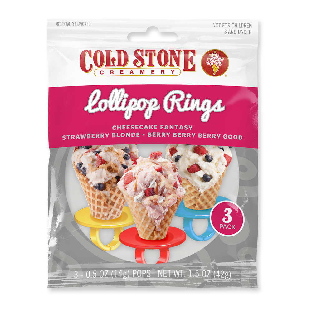 3pk Cold Stone Creamery Lollipop Rings 