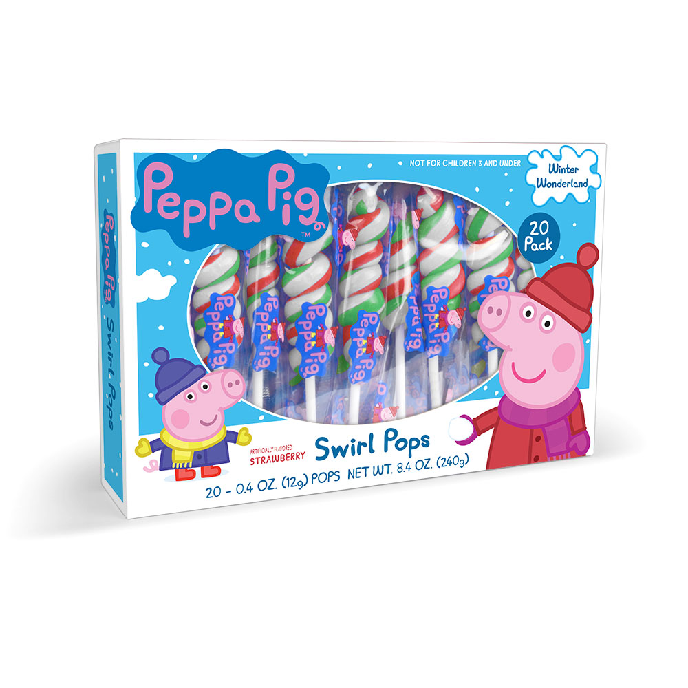 20pk Peppa Pig Christmas Swirl Pops 