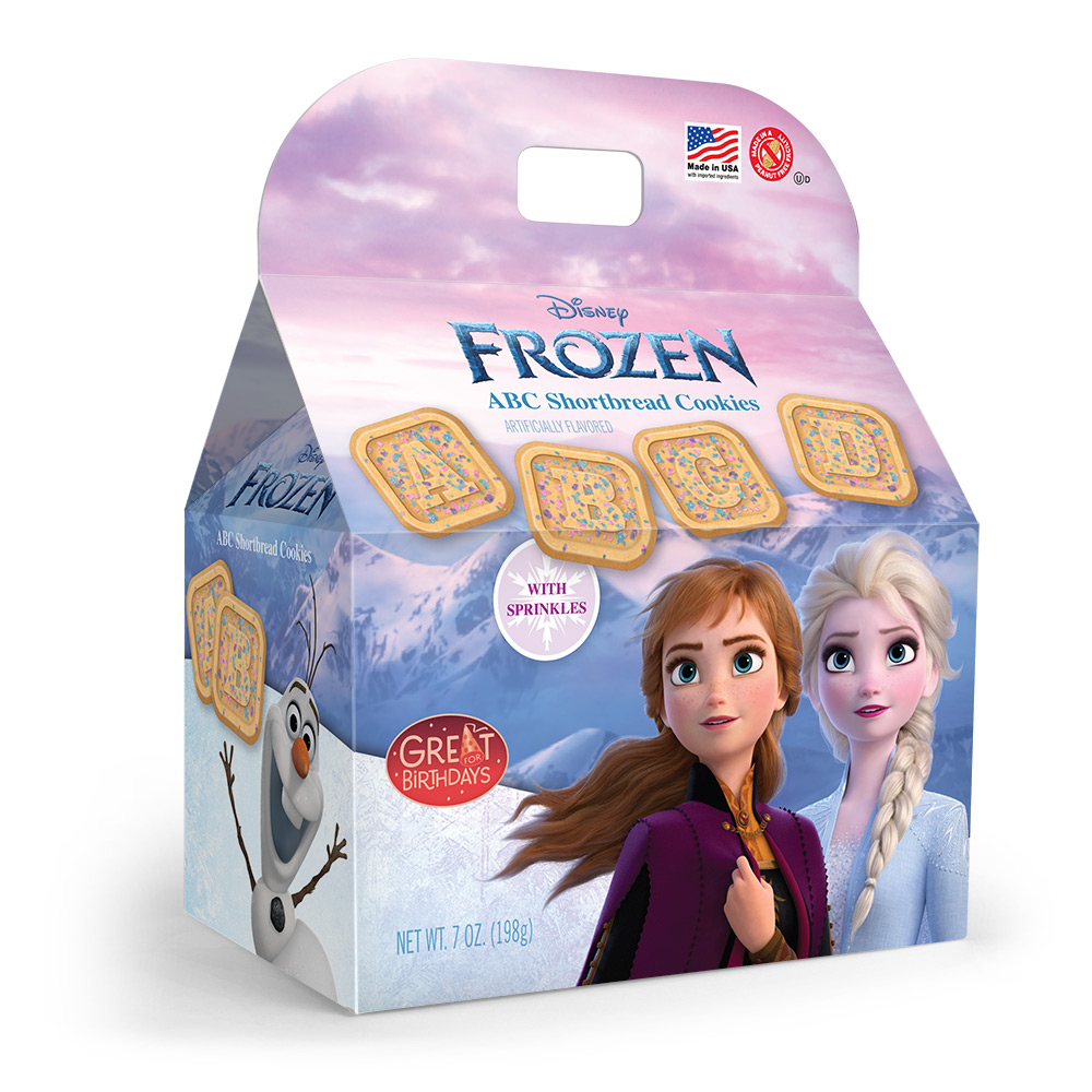 Frozen ABC Sprinkled Shortbread Cookies Gable Box