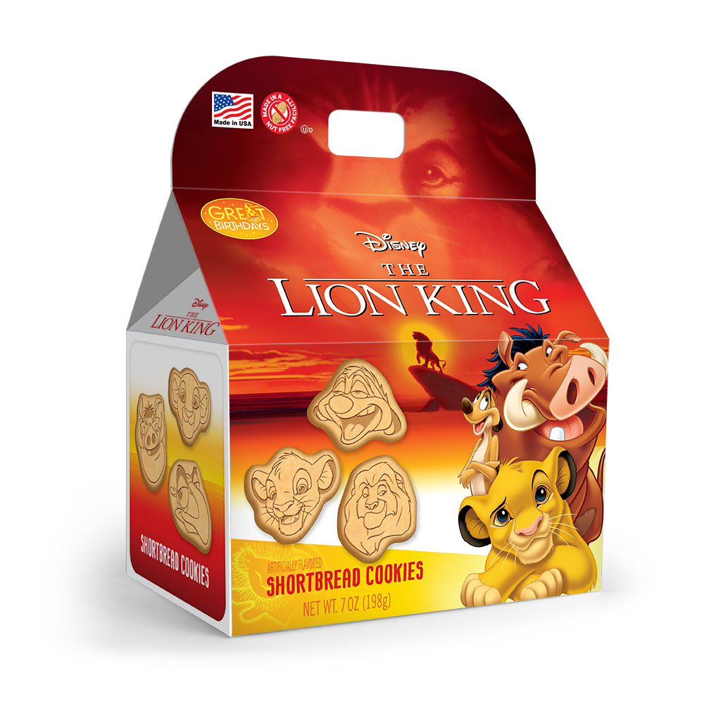 Lion King Shaped Shortbread Cookies Gable Box 