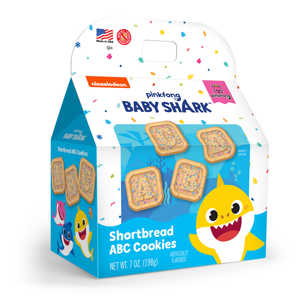 Baby Shark ABC Sprinkled Shortbread Cookies Gable Box